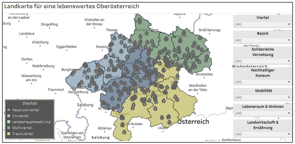 Landkarte für ein lebenswertes Oberösterreich