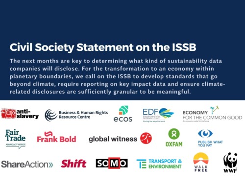 Statement der Zivilgesellschaft zum ISSB – International Sustainability Standards Board